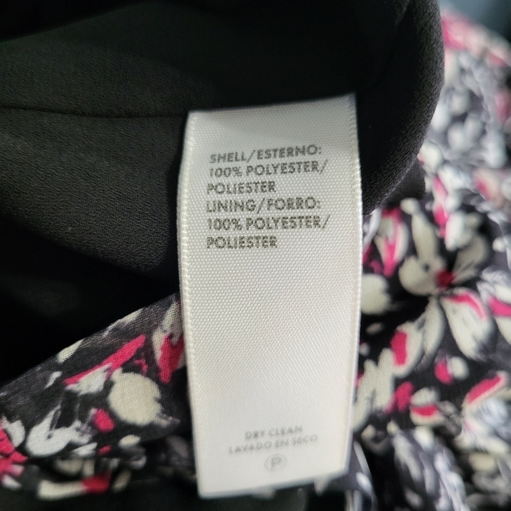 Rebecca Minkoff Blouson Dress Pink Floral With White And Black Lined XS - Picture 7 of 13